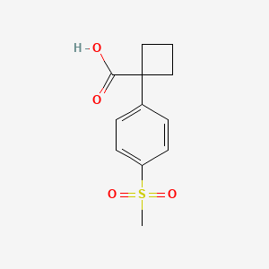 1-(4-Methanesulfonylphenyl)cyclobutane-1-carboxylic acid