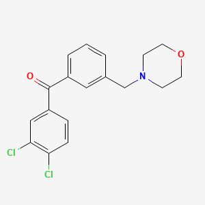 molecular formula C18H17Cl2NO2 B1359599 3,4-二氯-3'-吗啉甲基苯甲酮 CAS No. 898792-24-0