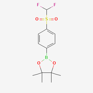 molecular formula C13H17BF2O4S B13595990 2-(4-Difluoromethanesulfonylphenyl)-4,4,5,5-tetramethyl-1,3,2-dioxaborolane 