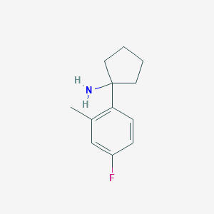 1-(4-Fluoro-2-methylphenyl)cyclopentan-1-amine