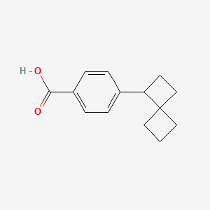 molecular formula C14H16O2 B13596011 4-{Spiro[3.3]heptan-1-yl}benzoicacid 