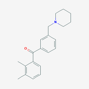 molecular formula C21H25NO B1359602 2,3-二甲基-3'-哌啶甲基苯甲酮 CAS No. 898793-08-3