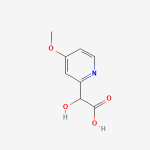 molecular formula C8H9NO4 B13596049 2-Hydroxy-2-(4-methoxy-2-pyridyl)acetic Acid 