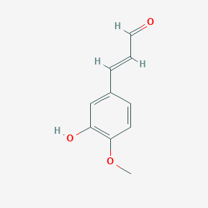 molecular formula C10H10O3 B13596065 (E)-3-(3-hydroxy-4-methoxyphenyl)prop-2-enal 