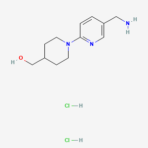 molecular formula C12H21Cl2N3O B13596071 {1-[5-(Aminomethyl)pyridin-2-yl]piperidin-4-yl}methanoldihydrochloride CAS No. 2803856-05-3