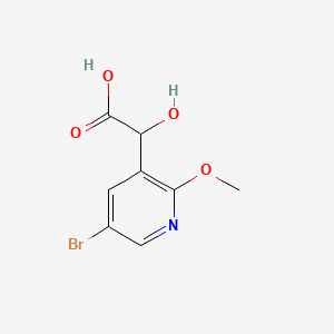 molecular formula C8H8BrNO4 B13596129 2-(5-Bromo-2-methoxy-3-pyridyl)-2-hydroxyacetic Acid 