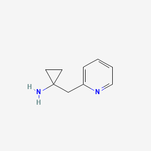 molecular formula C9H12N2 B13596136 1-(2-Pyridinylmethyl)cyclopropanamine 