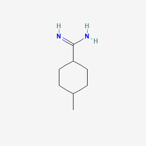 molecular formula C8H16N2 B13596143 4-Methylcyclohexane-1-carboximidamide 