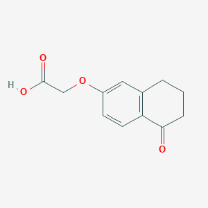 molecular formula C12H12O4 B13596162 2-[(5-Oxo-5,6,7,8-tetrahydronaphthalen-2-yl)oxy]acetic acid 