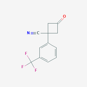 3-Oxo-1-[3-(trifluoromethyl)phenyl]cyclobutanecarbonitrile