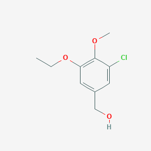 molecular formula C10H13ClO3 B13596192 (3-Chloro-5-ethoxy-4-methoxyphenyl)methanol 