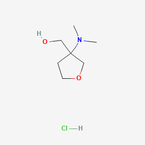 molecular formula C7H16ClNO2 B13596238 [3-(Dimethylamino)oxolan-3-yl]methanolhydrochloride 