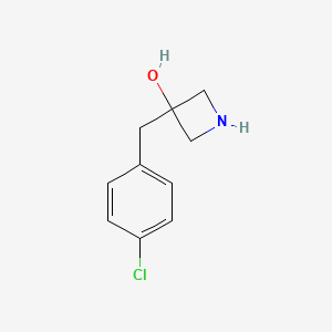 molecular formula C10H12ClNO B13596256 3-(4-Chlorobenzyl)azetidin-3-ol 