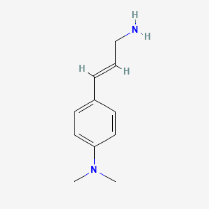 molecular formula C11H16N2 B13596285 4-(3-Aminoprop-1-en-1-yl)-N,N-dimethylaniline 