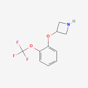 molecular formula C10H10F3NO2 B13596297 Azetidine,3-[2-(trifluoromethoxy)phenoxy]- 