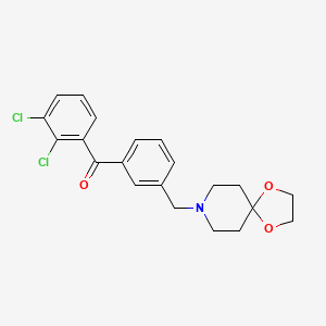 molecular formula C21H21Cl2NO3 B1359630 2,3-Dichloro-3'-[1,4-dioxa-8-azaspiro[4.5]decan-8-ylmethyl]benzophenone CAS No. 898762-19-1