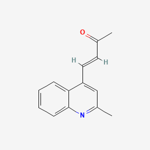 molecular formula C14H13NO B13596318 4-(2-Methylquinolin-4-yl)but-3-en-2-one 