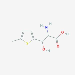 molecular formula C8H11NO3S B13596333 2-Amino-3-hydroxy-3-(5-methylthiophen-2-yl)propanoic acid 