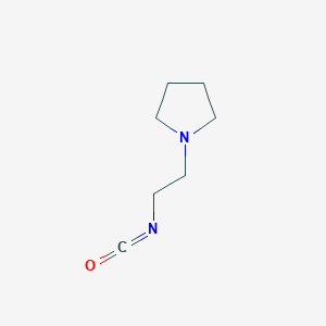 molecular formula C7H12N2O B13596355 1-(2-Isocyanatoethyl)pyrrolidine 