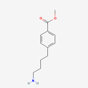 molecular formula C12H17NO2 B13596356 Benzoic acid, 4-(4-aminobutyl)-, methyl ester CAS No. 141019-02-5