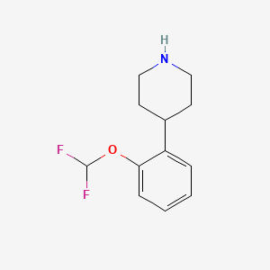 molecular formula C12H15F2NO B13596364 4-(2-(Difluoromethoxy)phenyl)piperidine 