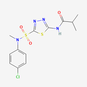 N-{5-[(4-Chlorophenyl)(methyl)sulfamoyl]-1,3,4-thiadiazol-2-YL}-2-methylpropanamide