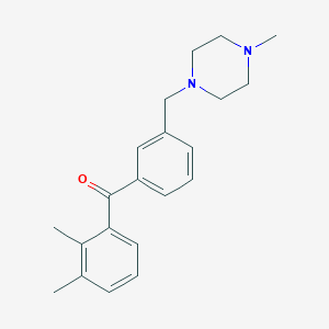 molecular formula C21H26N2O B1359643 2,3-二甲基-3'-(4-甲基哌嗪甲基)二苯甲酮 CAS No. 898788-70-0