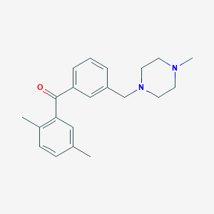 molecular formula C21H26N2O B1359645 2,5-二甲基-3'-(4-甲基哌嗪甲基)二苯甲酮 CAS No. 898788-74-4