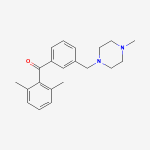 molecular formula C21H26N2O B1359646 2,6-二甲基-3'-(4-甲基哌嗪甲基)二苯甲酮 CAS No. 898788-77-7