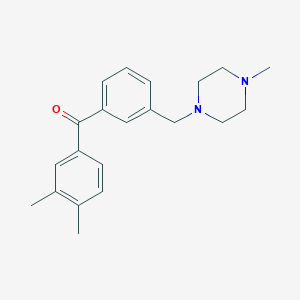 B1359647 3,4-Dimethyl-3'-(4-methylpiperazinomethyl) benzophenone CAS No. 898788-80-2