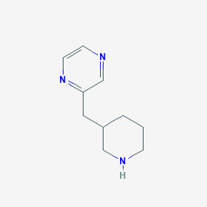 molecular formula C10H15N3 B13596477 2-(Piperidin-3-ylmethyl)pyrazine 