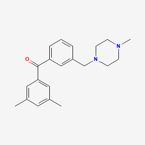B1359648 3,5-Dimethyl-3'-(4-methylpiperazinomethyl) benzophenone CAS No. 898788-83-5