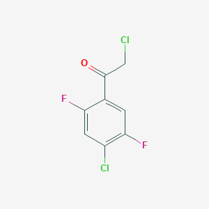 molecular formula C8H4Cl2F2O B13596484 4'-Chloro-2',5'-difluorophenacyl chloride 