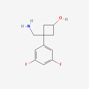 3-(Aminomethyl)-3-(3,5-difluorophenyl)cyclobutan-1-ol