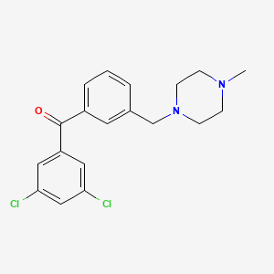 B1359652 3,5-Dichloro-3'-(4-methylpiperazinomethyl) benzophenone CAS No. 898789-29-2