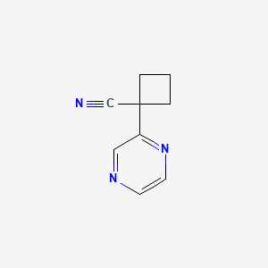 1-(Pyrazin-2-yl)cyclobutane-1-carbonitrile