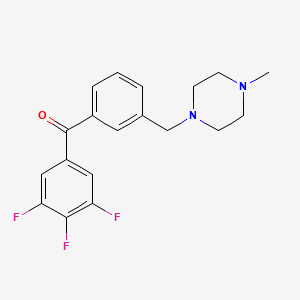 B1359653 3'-(4-Methylpiperazinomethyl)-3,4,5-trifluorobenzophenone CAS No. 898789-37-2