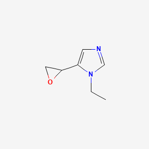 molecular formula C7H10N2O B13596535 1-ethyl-5-(oxiran-2-yl)-1H-imidazole 