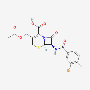 (6R,7R)-3-(acetyloxymethyl)-7-[(3-bromo-4-methylbenzoyl)amino]-8-oxo-5-thia-1-azabicyclo[4.2.0]oct-2-ene-2-carboxylic acid