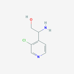 molecular formula C7H9ClN2O B13596542 2-Amino-2-(3-chloropyridin-4-yl)ethan-1-ol 