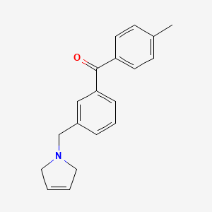 molecular formula C19H19NO B1359655 4'-甲基-3-(3-吡咯啉甲基)苯甲酮 CAS No. 898789-63-4