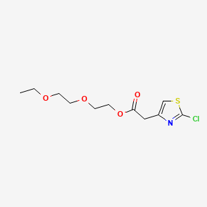 molecular formula C11H16ClNO4S B13596557 2-(2-Ethoxyethoxy)ethyl2-(2-chloro-1,3-thiazol-4-yl)acetate 