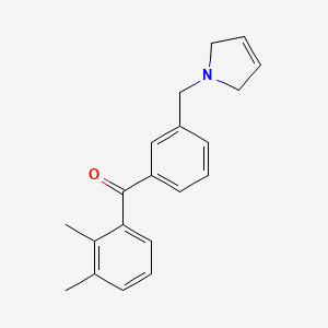 molecular formula C20H21NO B1359656 (3-((2,5-二氢-1H-吡咯-1-基)甲基)苯基)(2,3-二甲基苯基)甲苯酮 CAS No. 898790-13-1