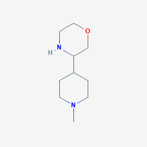 molecular formula C10H20N2O B13596579 3-(1-Methylpiperidin-4-yl)morpholine 