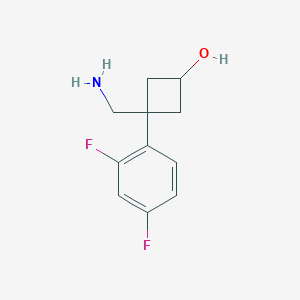 3-(Aminomethyl)-3-(2,4-difluorophenyl)cyclobutan-1-ol