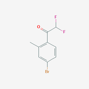 molecular formula C9H7BrF2O B13596595 1-(4-Bromo-2-methylphenyl)-2,2-difluoroethanone 