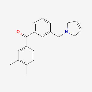 molecular formula C20H21NO B1359660 (3-((2,5-二氢-1H-吡咯-1-基)甲基)苯基)(3,4-二甲基苯基)甲苯酮 CAS No. 898749-04-7