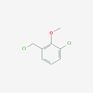 molecular formula C8H8Cl2O B13596602 1-Chloro-3-(chloromethyl)-2-methoxybenzene CAS No. 131782-41-7