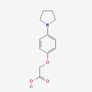 molecular formula C12H15NO3 B13596606 2-(4-(Pyrrolidin-1-yl)phenoxy)acetic acid 