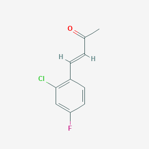 molecular formula C10H8ClFO B13596609 4-(2-Chloro-4-fluorophenyl)but-3-en-2-one 